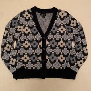 Bailey 44 Black Gray and Blue Sweater/Cardigan